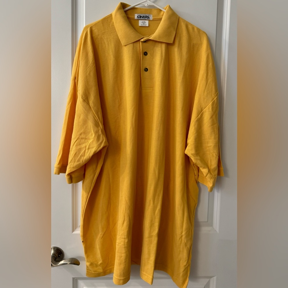 #1519 - Cintas Mens Short Sleeve Polo Shirt Maize Yellow